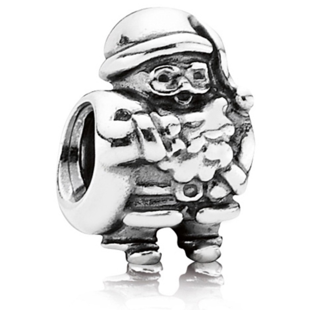 Pandora Sterling Silver Santa Claus Christmas Charm – Retired Holiday Bead